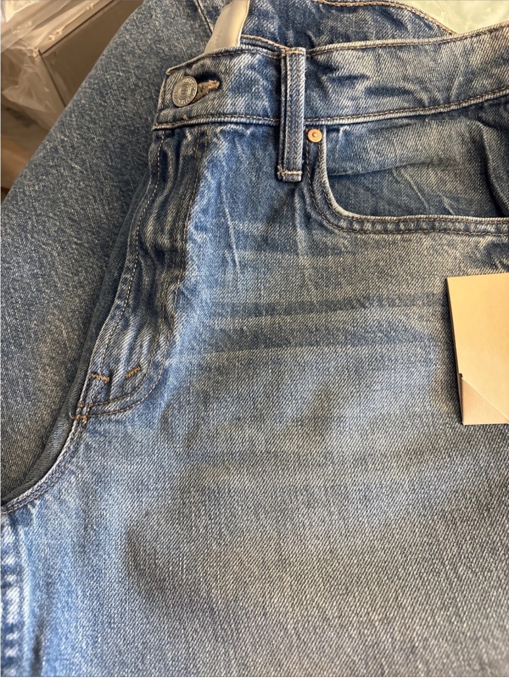 NWT MOTHER Jeans The Newbie Ankle Jeans Size 31 Wipeout Vintage Wash - Picture 8 of 8